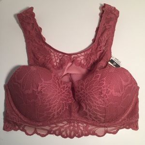 VICTORIA SECRET PINK PUSH UP LACE BRALETTE